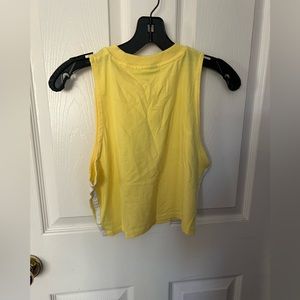 New adidas crop yellow top with tags